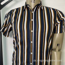 Stripe Herren Baumwolle Full Casual Shirt